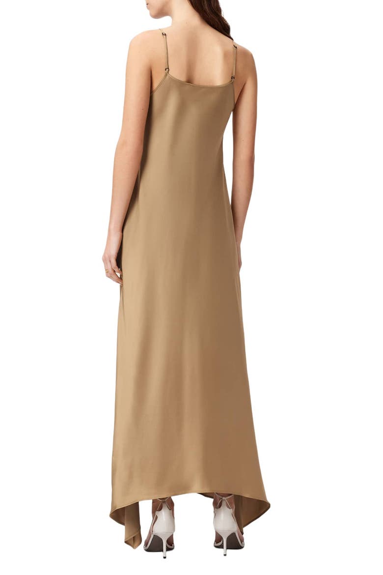 Leona Handkerchief Hem Maxi Slipdress, Alternate, color, PINTO BROWN