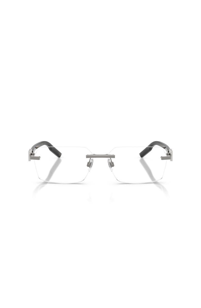 Dolce&Gabbana 60mm Rectangle optical glasses, Alternate, color, Grey