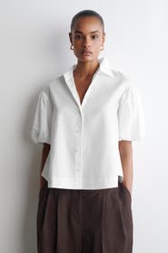 COS Puff-Sleeve Cotton Shirt