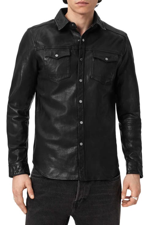 Irwin Leather Snap-Up Shirt