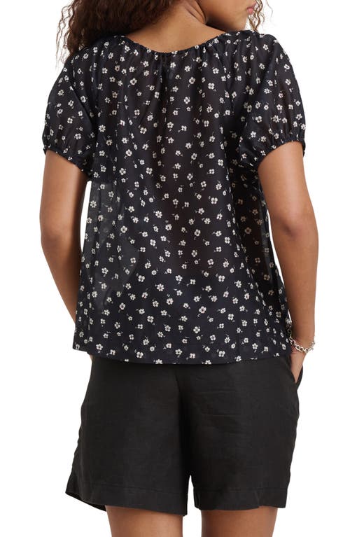 Alex Mill Rose Top In Floral Cotton Silk In Black