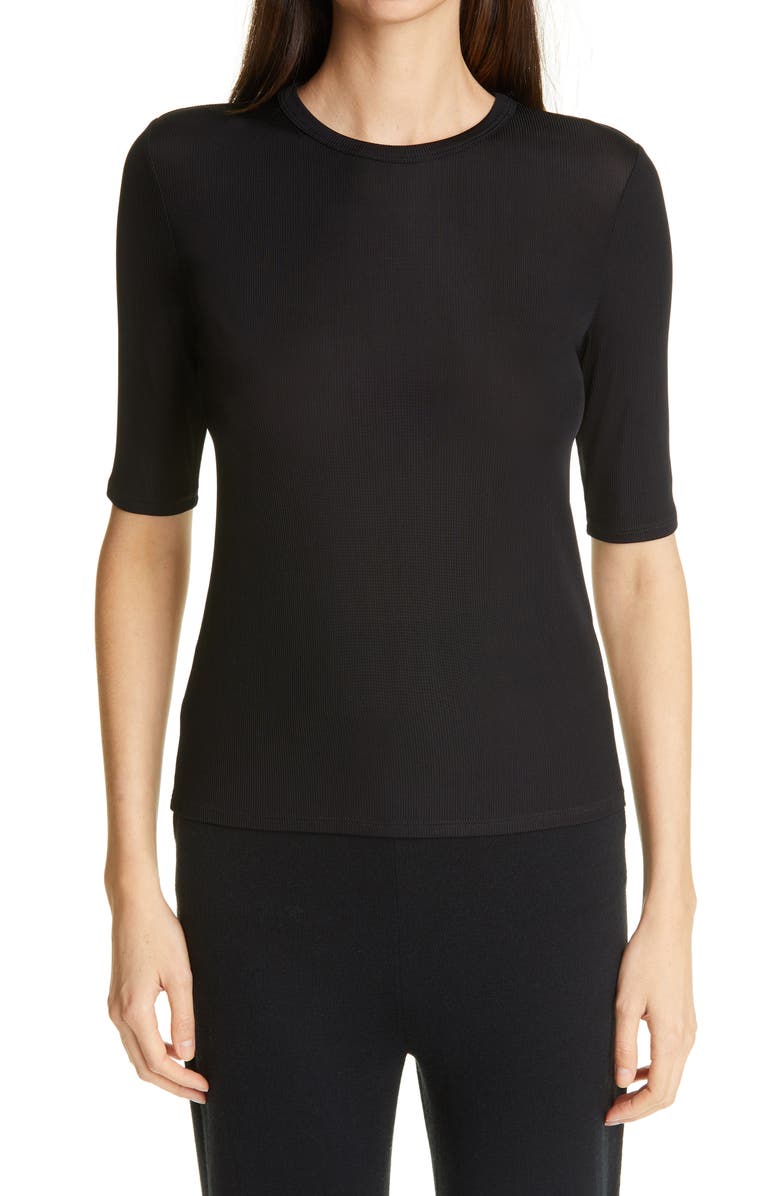 St. John Collection Rib T-Shirt, Main, color, 