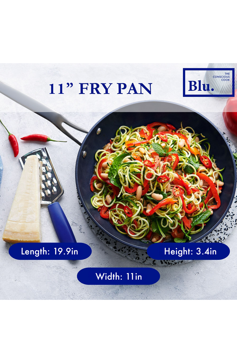 Blu. 11 inch Induction Frying Pan, Alternate, color, Black