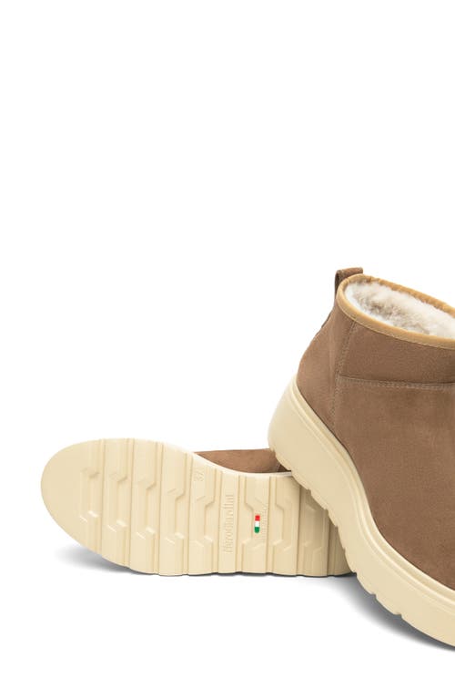 Nerogiardini Faux Shearling Platform Bootie In Brown