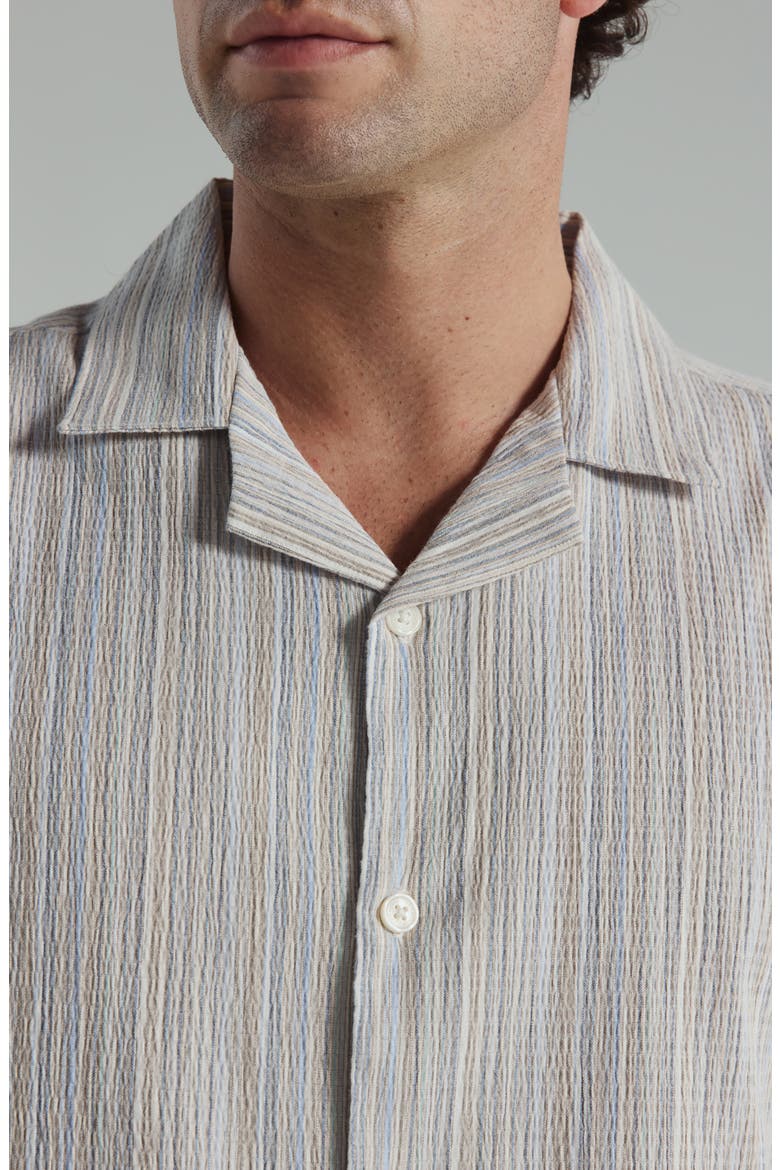 The Verve Striped Camp Shirt, Alternate, color, BLUE