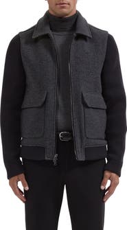 Bugatchi Hybrid Knit Blouson Jacket