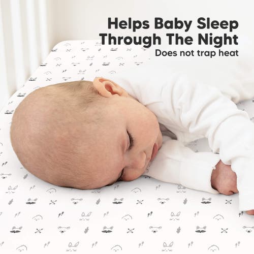 Keababies Isla Fitted Mini Crib Sheets In White