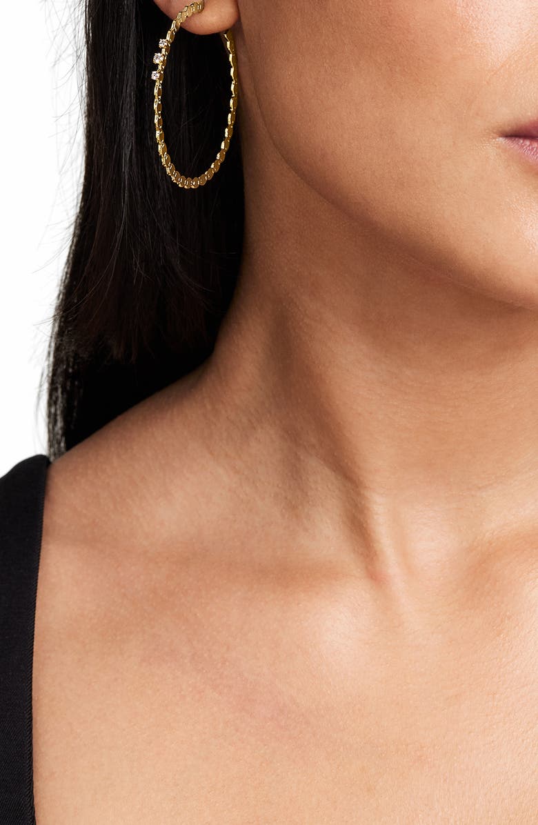 LANA Triple Solo Mega Diamond Hoop Earrings, Alternate, color, 