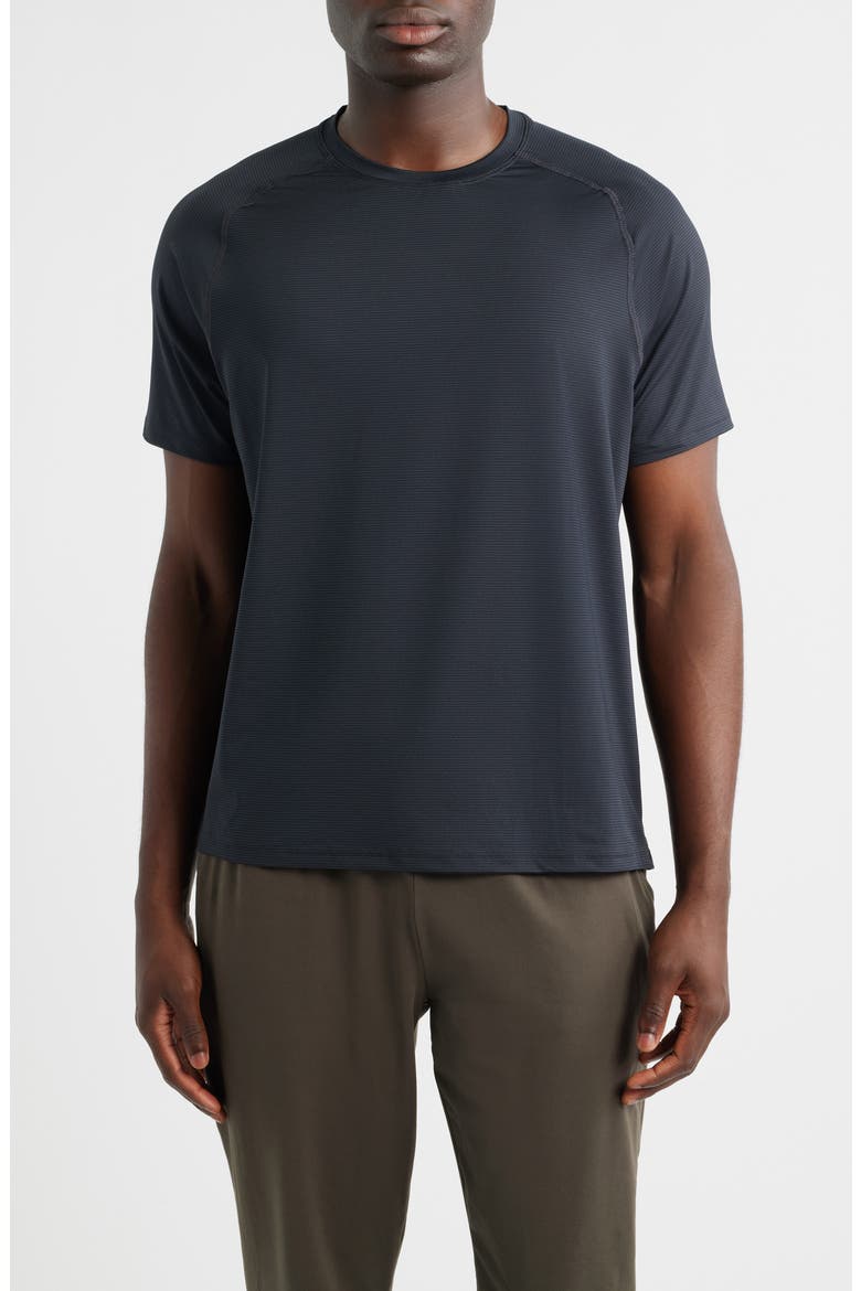 Perforated Training T-Shirt, Main, color, BLACK CAVIAR