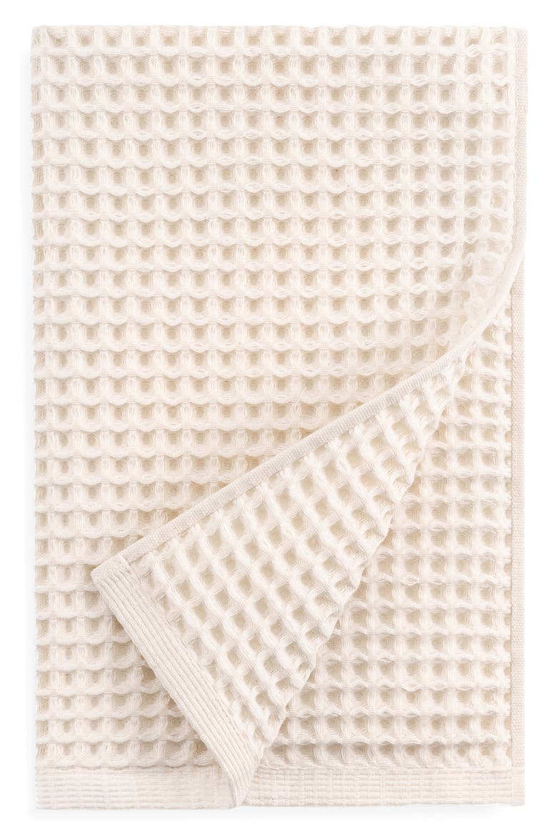 Pure Yarn Dyed Cotton Waffle 4-Piece Bath & Hand Towel Set, Alternate, color, NATURAL