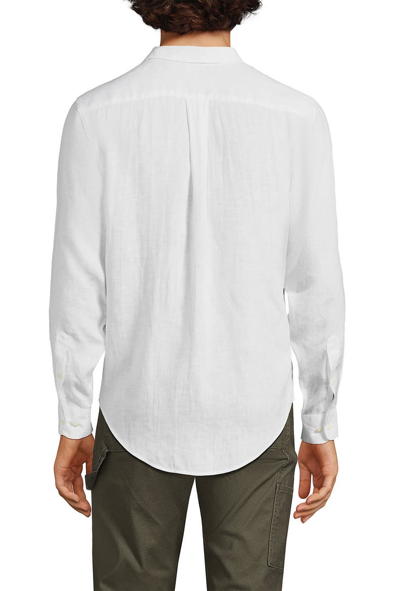 Long Sleeve Linen Shirt, Alternate, color, White