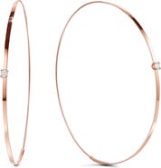 LANA Lana Jewelry 'Large Flat Magic' Diamond Hoop Earrings