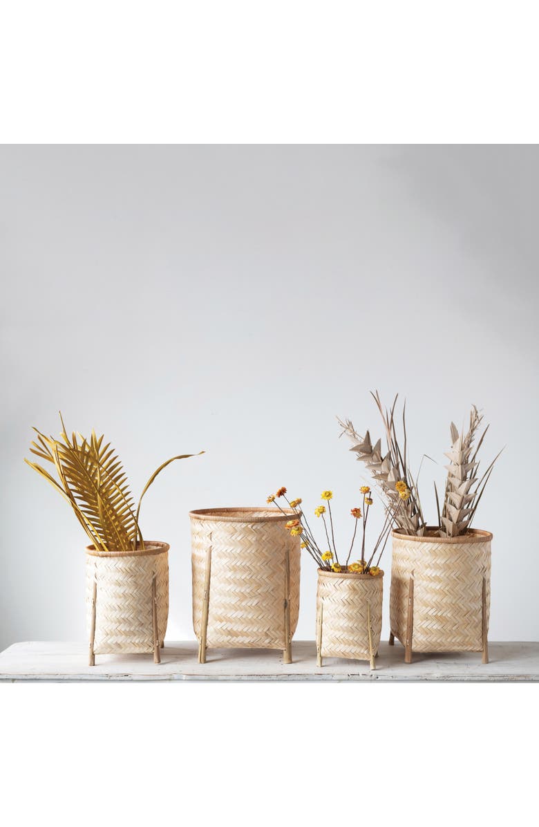 Storied Home Woven Baskets with Legs, Natural, Set of 4, Alternate, color, 