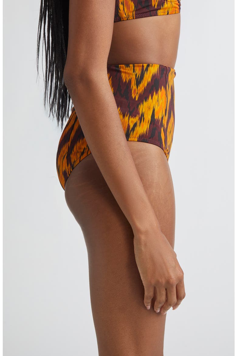Zahara High Waist Bikini Bottoms, Alternate, color, TERRA
