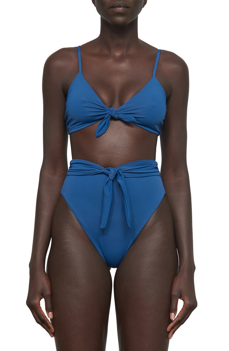 Mara Hoffman Goldie High Waist Bikini Bottoms, Alternate, color, 