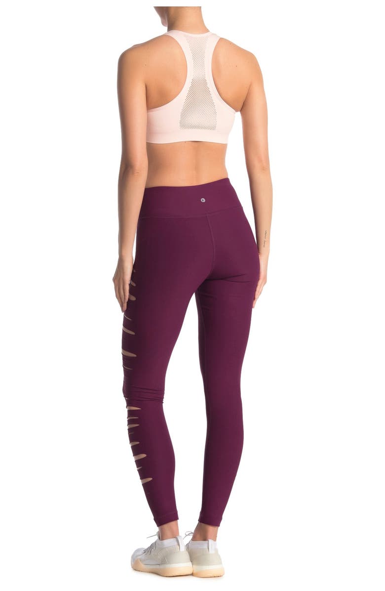 90 DEGREE BY REFLEX Vented High Waist Leggings, Alternate, color, Ruby Shade