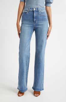 Veronica Beard Crosbie High Waist Wide Leg Jeans