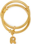 SAACHI Bubble Charm Initial Bracelet