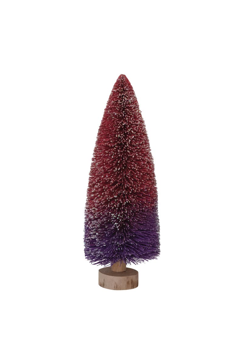Storied Home Bottle Brush Tree on Wood Base, Main, color, Purple