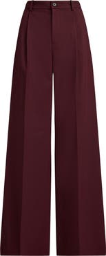 Lauren Ralph Lauren Wool Blend Wide Leg Pants