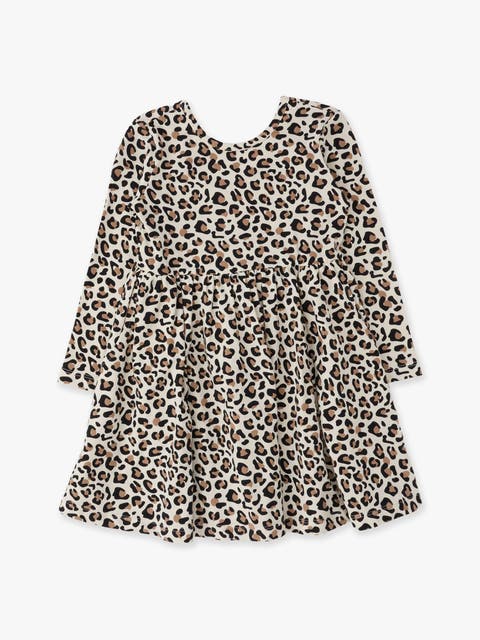 Knit Long Sleeve Twirl Dress (Little Kid))