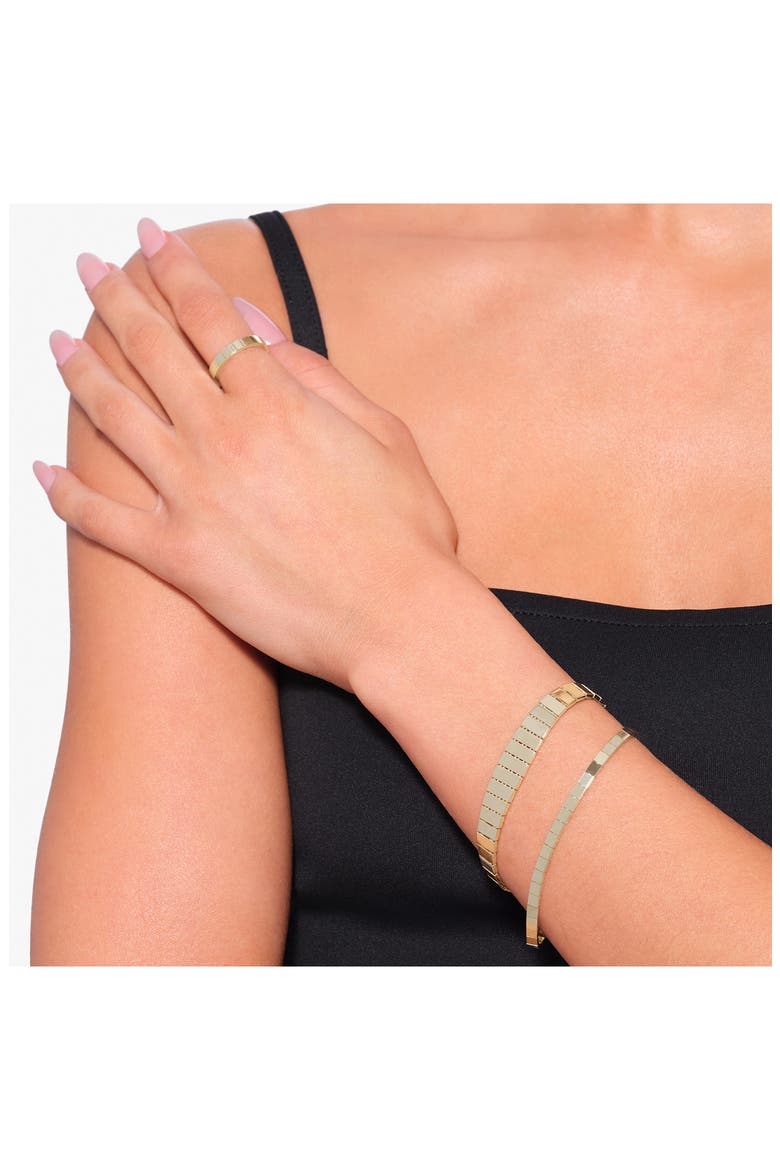 Thin Flash 14K Gold Tile Bracelet, Alternate, color, YELLOW