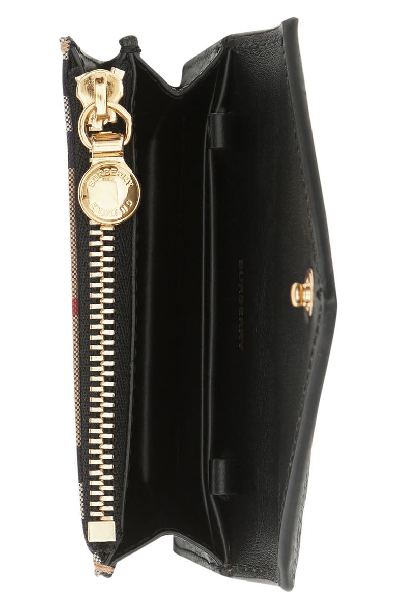 Burberry Jade Vintage Check Card Case on a Chain, Alternate, color, 