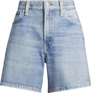 rag & bone Miramar Kaia High Waist Relaxed Fit Faux Denim Ponte Shorts