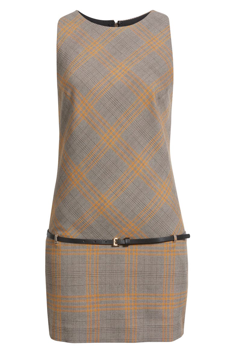 Paloma Belted Sleeveless Dress, Alternate, color, BROWN