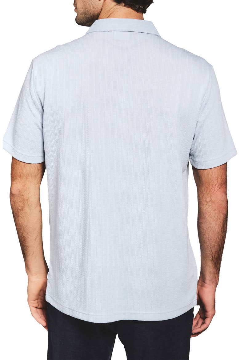 Vaughn Rib Knit Camp Shirt, Alternate, color, LIGHT BLUE