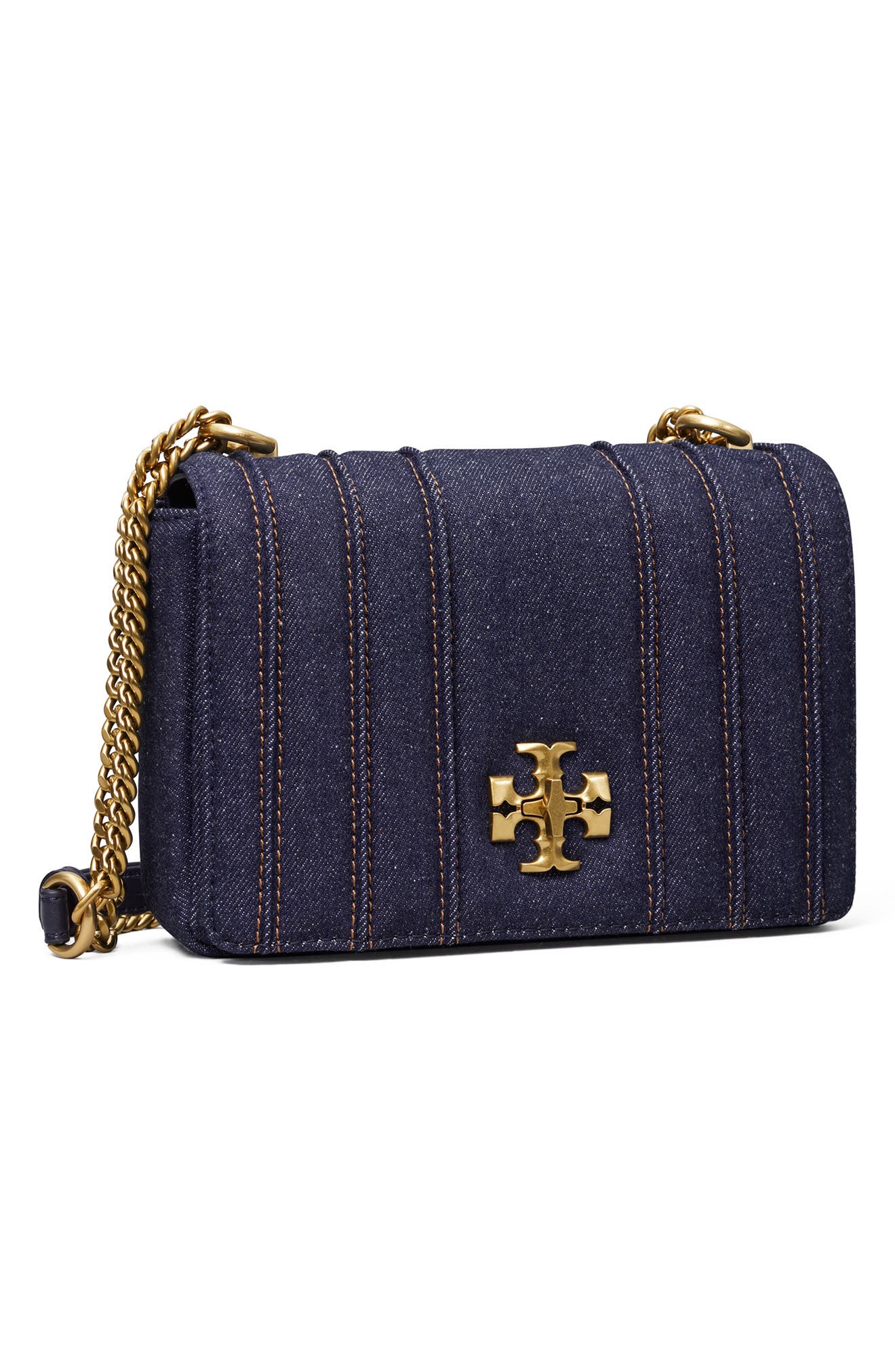 Tory Burch Kira Denim Shoulder Bag, Alternate, color, 