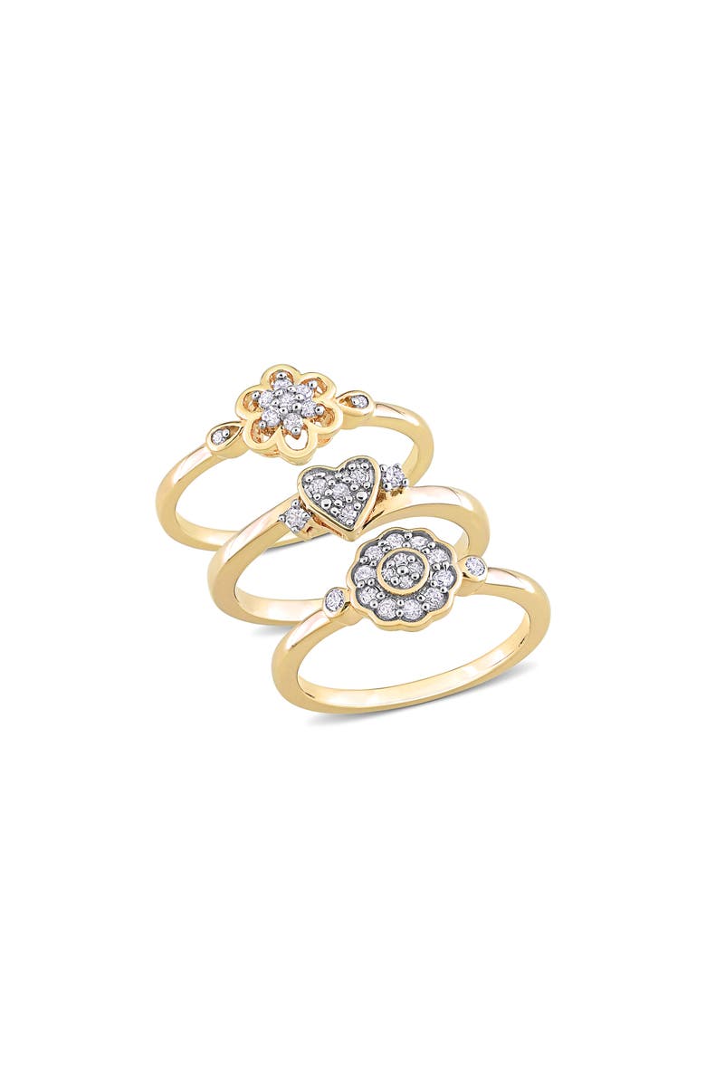 DELMAR Set Of 3 Diamond Rings - 0.21ct., Main, color, Gold