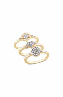DELMAR Set Of 3 Diamond Rings - 0.21ct.