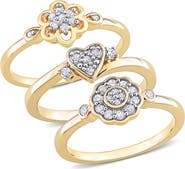 DELMAR Set Of 3 Diamond Rings - 0.21ct.