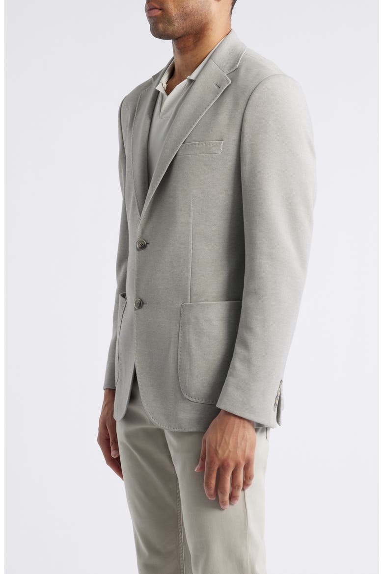 Matteo Pale Grey Piqué Sport Coat, Alternate, color, GREY MELANGE