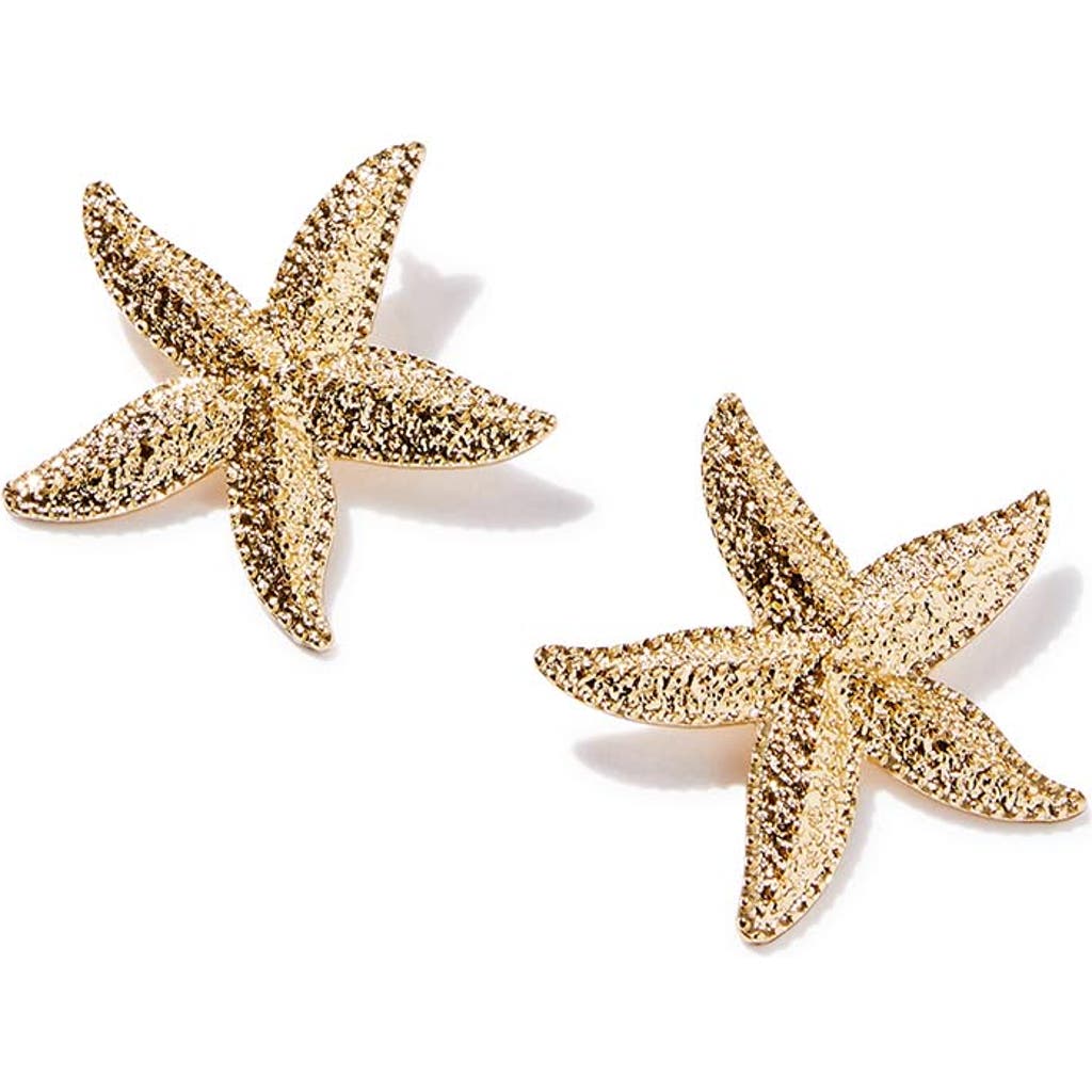 Rubi Shoes Mid Charm Earring In Up Starfish Gold