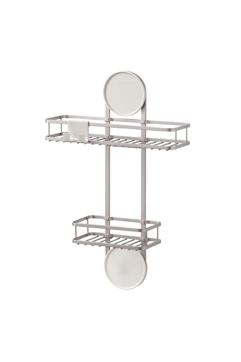 Self-Adhesive Shower Caddy with Razor Holder - Satin, Main, color, Satin