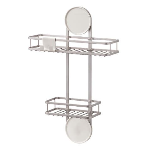 Self-Adhesive Shower Caddy with Razor Holder - Satin