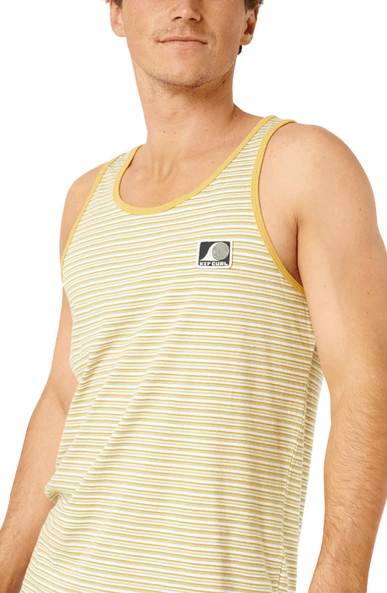 Rip Curl Stripe Cotton Tank, Alternate, color, Bone