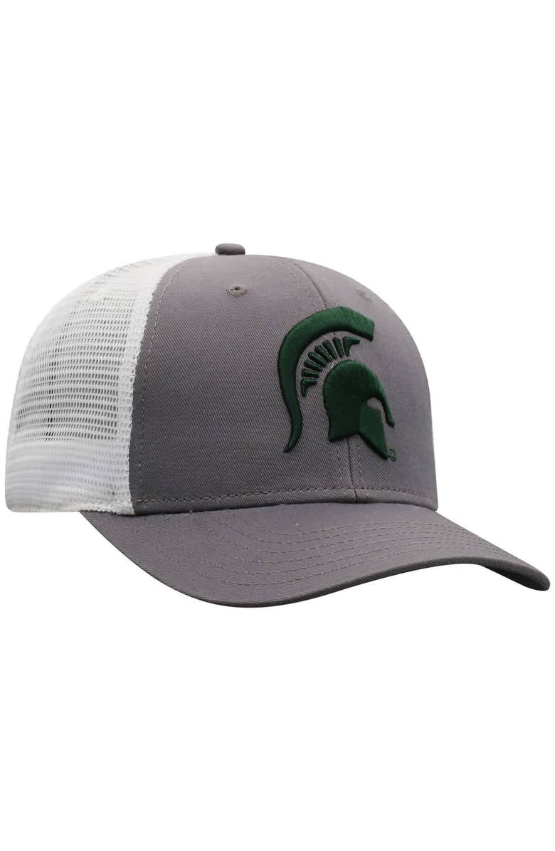 TOP OF THE WORLD Men's Top of the World Gray Michigan State Spartans Trucker Adjustable Hat, Alternate, color, Gray