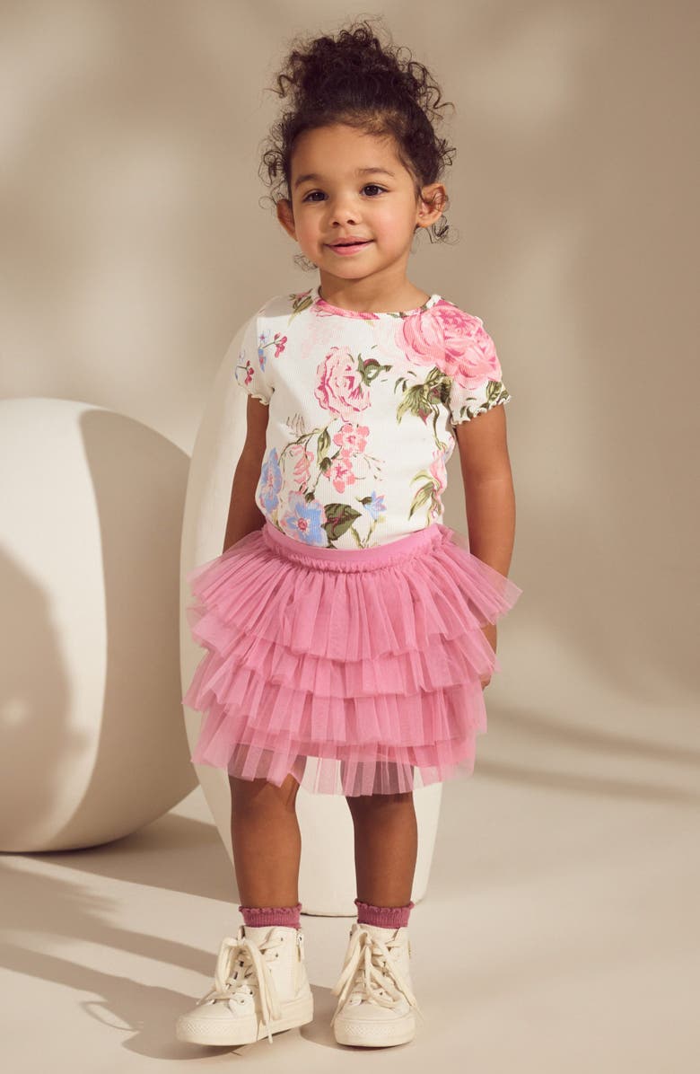 NEXT Kids' Floral Top & Tutu Skirt Set, Alternate, color,
