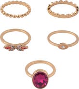 Laundry by Shelli Segal Set of 5 Assorted Stackable Rings