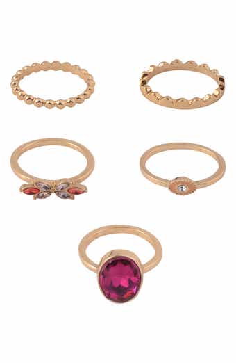 Laundry by Shelli Segal Set of 5 Assorted Stackable Rings