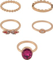 Laundry by Shelli Segal Set of 5 Assorted Stackable Rings