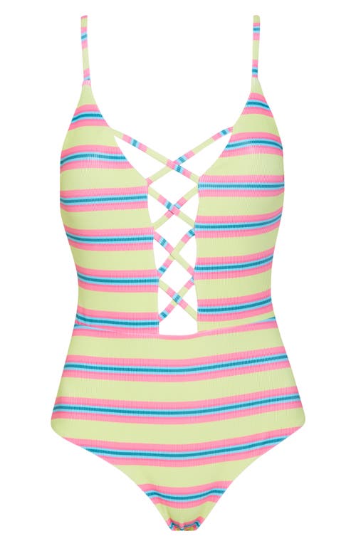Dippin Daisys Bliss One-piece Swimsuit In Y2k Stripe