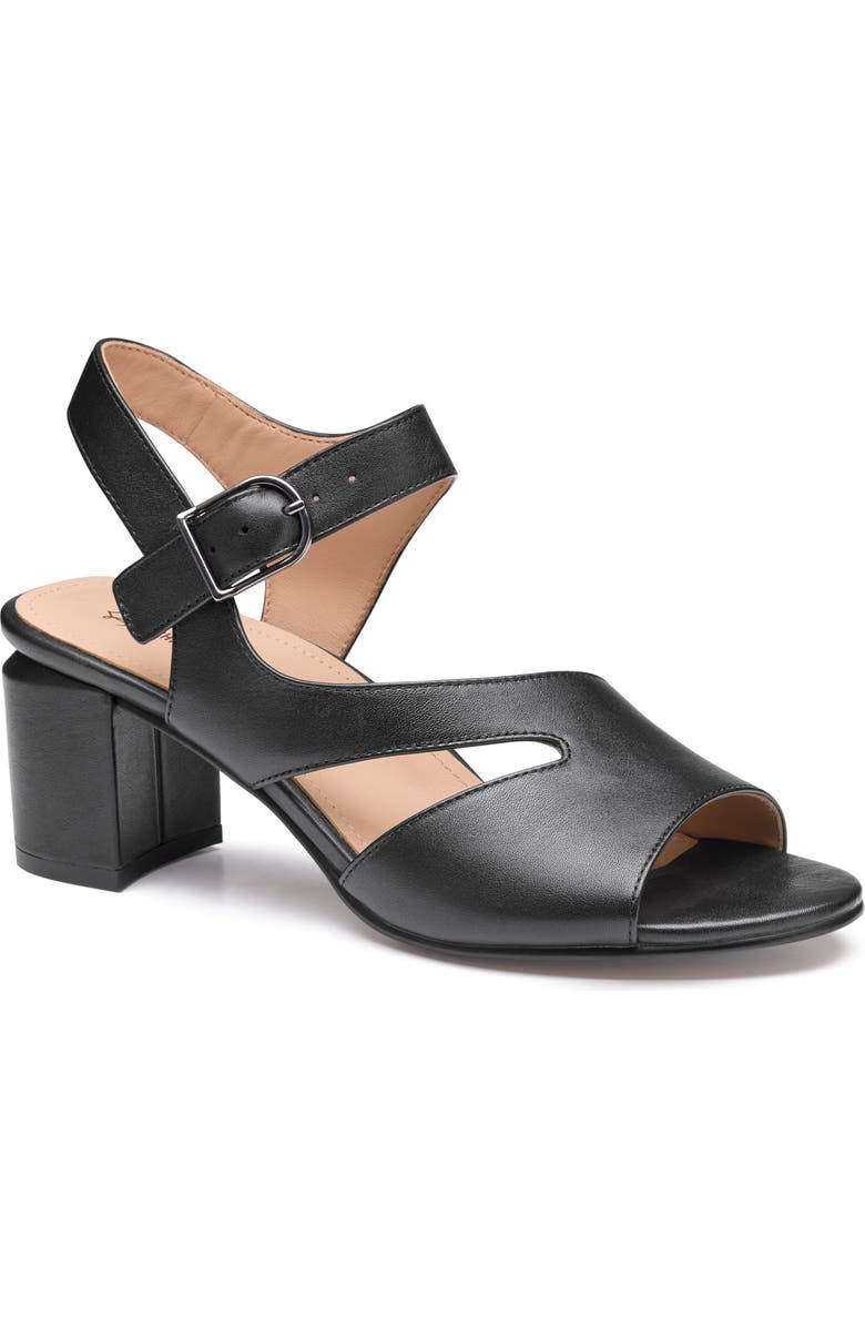 Johnston & Murphy Samantha Slingback Sandal, Main, color, Black Nappa Leather