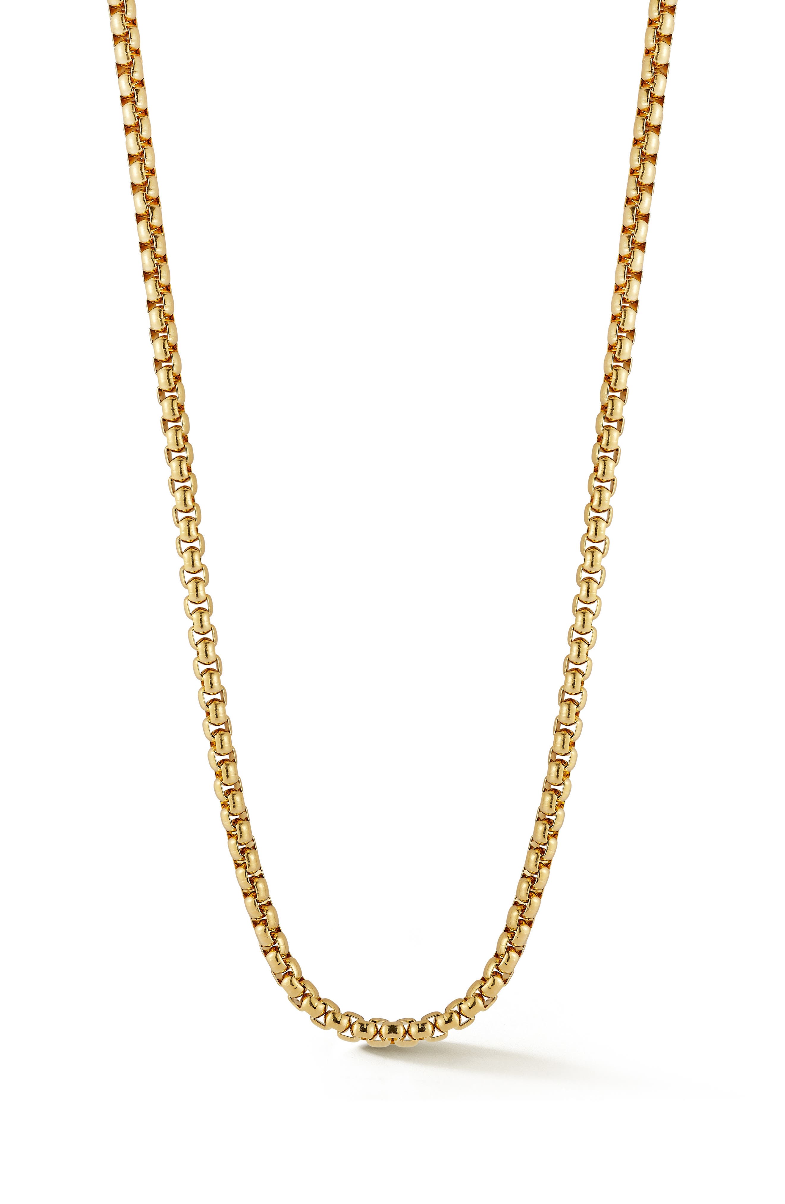 Yield of Men Men's 5mm Round Box Chain Necklace