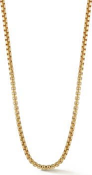 Yield of Men Men's 5mm Round Box Chain Necklace