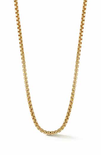 Yield of Men Men's 5mm Round Box Chain Necklace