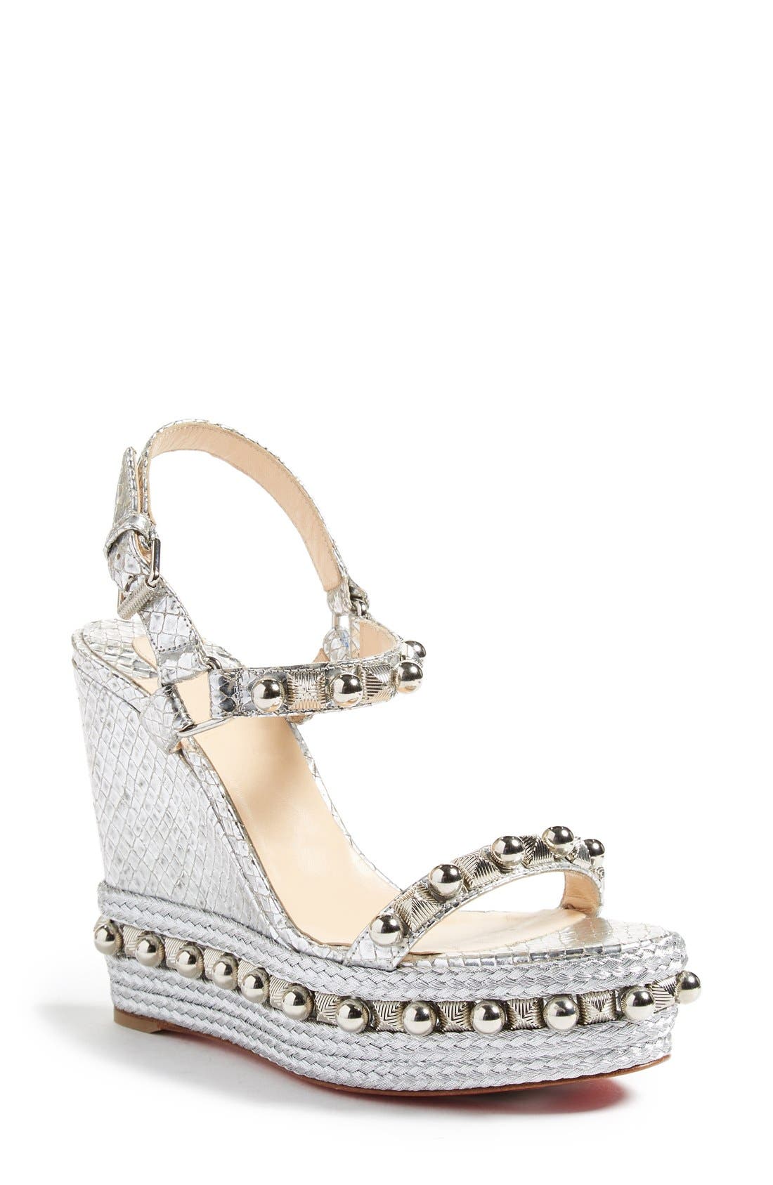 Christian Louboutin Cataconico Wedge Sandal, Main, color, 